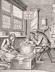 Clasp Maker, reproduction of a woodcut by Jost Amman from 